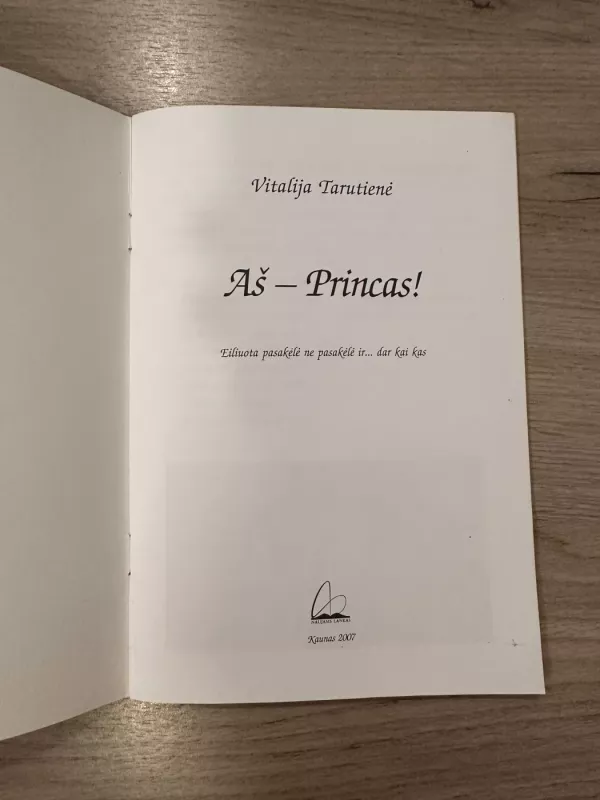 Aš - princas - Vitalija Tarutienė, knyga 3
