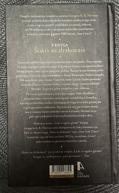Ledo ir ugnies giesmė (5 knyga). Šokis su drakonais - George R. R. Martin, knyga 4