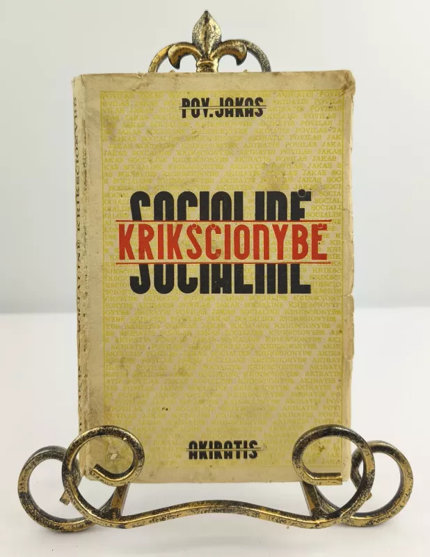 Socialinė krikščionybė 1939m. - Pov. Jakas, knyga 2