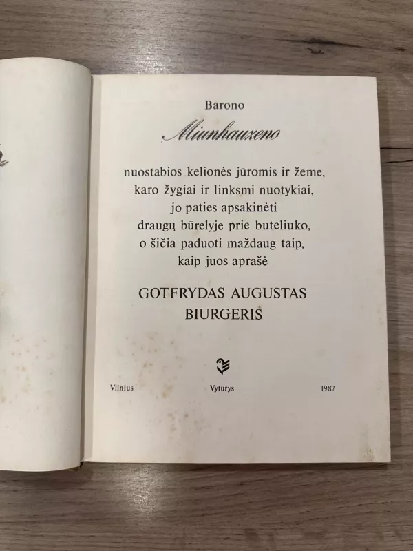 Baronas Miunhauzenas - Gotfrydas Augustas Biurgeris, knyga 3
