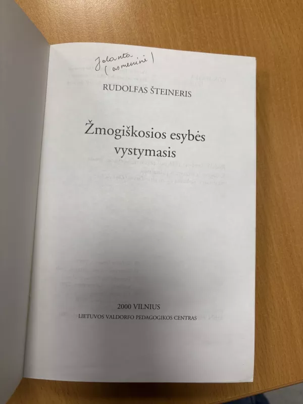 Žmogiškosios esybės vystymasis - Rudolfas Šteineris, knyga 6