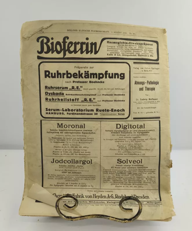Berliner Klinische Wochenschrift 1921m. - Aautorių kolektyvas, knyga 3