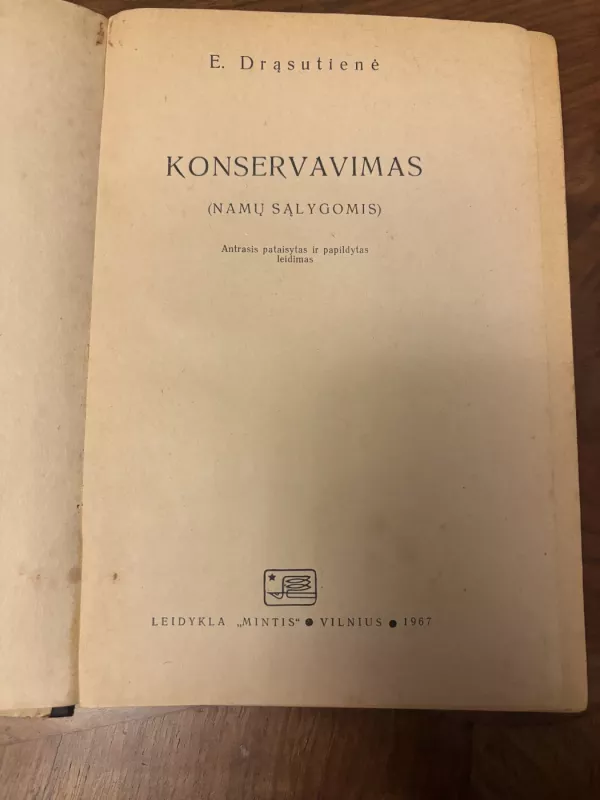 Konservavimas - E. Drąsutienė, knyga 2