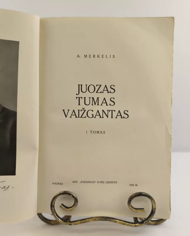 Juozas Tumas Vaižgantas 1934m. - A. Merkelis, knyga 3