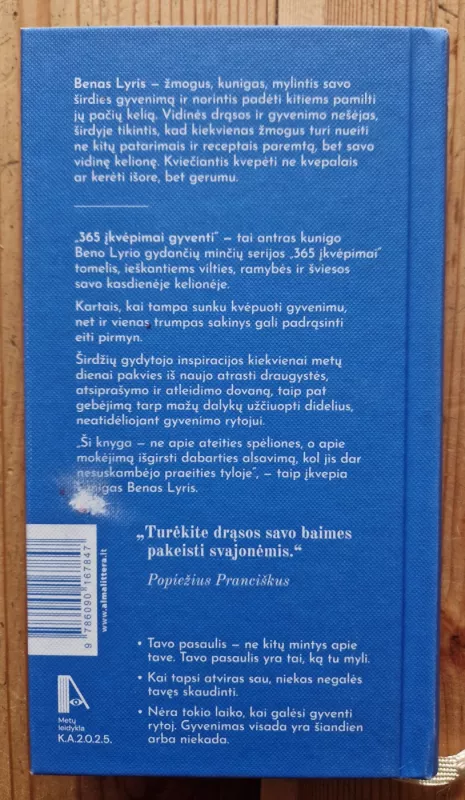 365 įkvėpimai gyventi - Benas Lyris, knyga 3