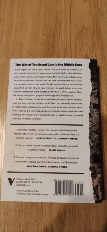 Behind Enemy Lies: War, News and Chaos in the Middle East - Patrick Cockburn, knyga 3