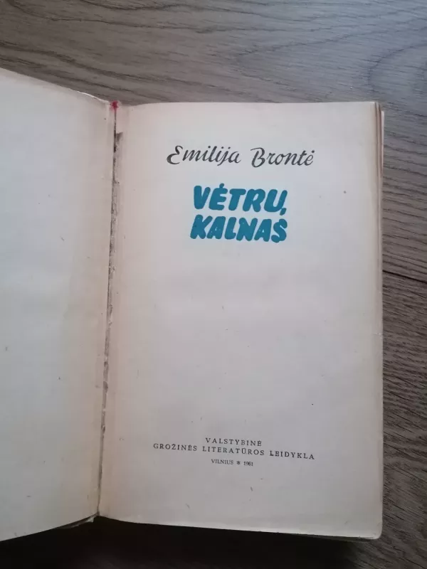 Vėtrų kalnas - Bronte Emily, knyga 3