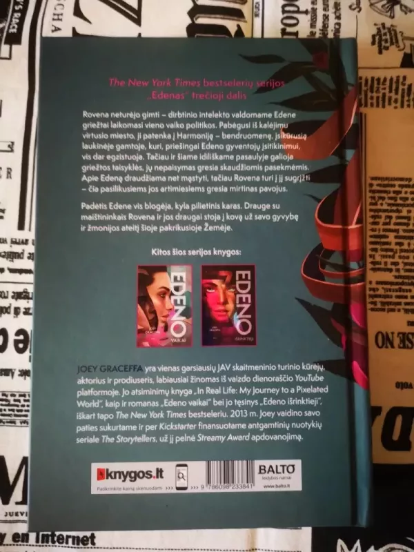 "Edeno vaikai", "Edeno išrinktieji", "Edeno maištininkai" - trilogija - Joey Graceffa, knyga 6