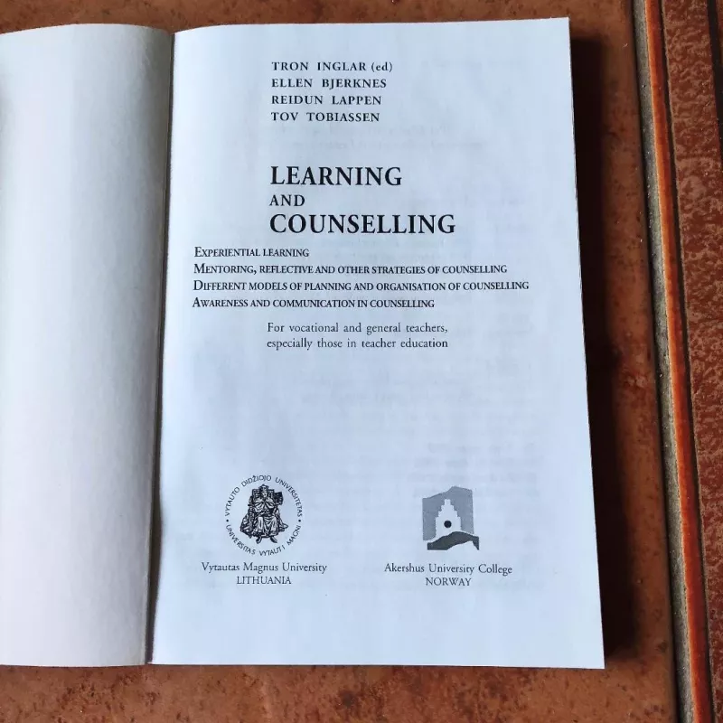 Learning and Counselling - Tron Inglar, Ellen Bjerknes, Reidun Lappen, Tov Toblassen, knyga 3