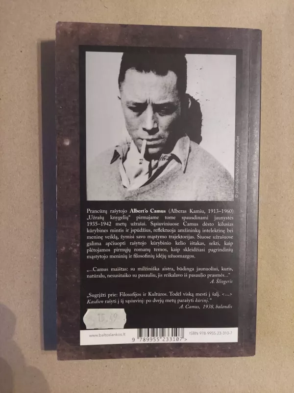 Užrašų knygelės I (1935 - 1942) - Albert Camus, knyga 3