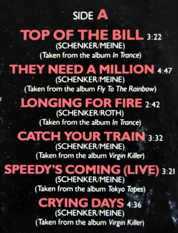 Best of SCORPIONS Vol.2 - SCORPIONS, plokštelė 6