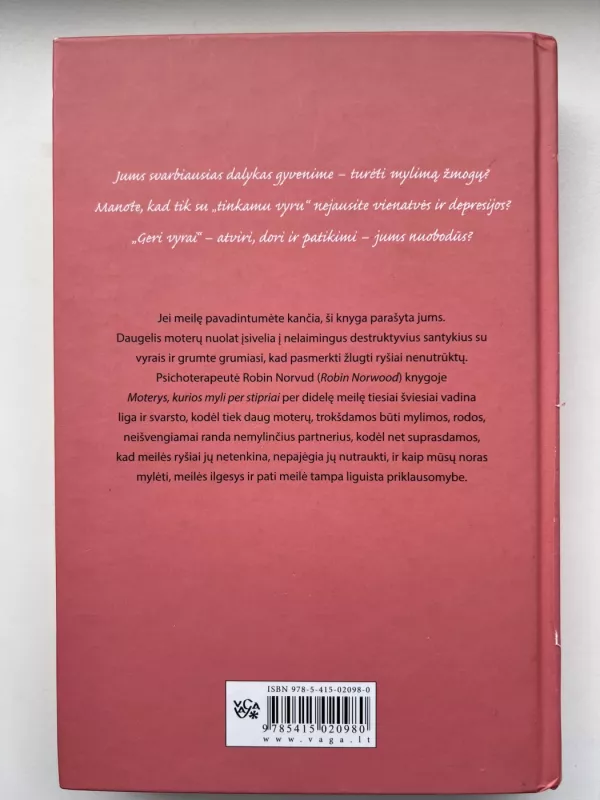 Moterys kurios myli per stipriai - Robin Norwood, knyga 4