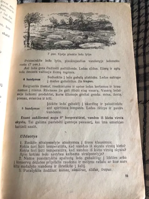Gamtos mokslo skaitiniai IV klasei,  Antivarinė knyga 1958 - M. Skatkinas, knyga 4