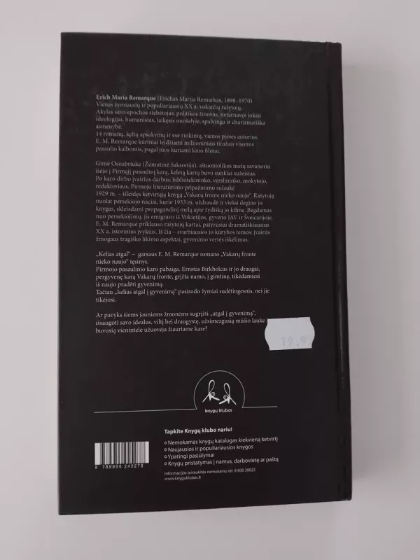 Kelias atgal - Erich Maria Remarque, knyga 3