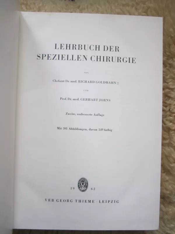 Lehrbuch der speziellen Chirurgie   2. Auflage - Richard Goldhahn, Gerhart Jorns, knyga 3