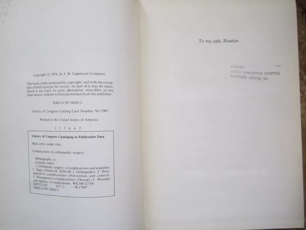 Complications in orthopaedic Surgery   Volume one - Charles Epps, Charles H. Epps, knyga 5