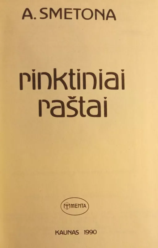 A. Smetona rinktiniai rastai - A. Smetona, knyga 3