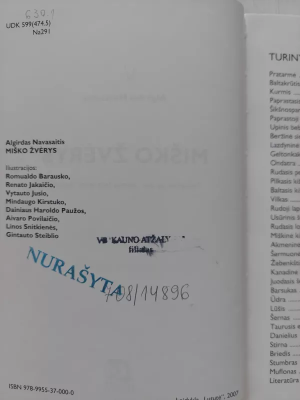 Miško žvėrys - Algirdas Navasaitis, knyga 4