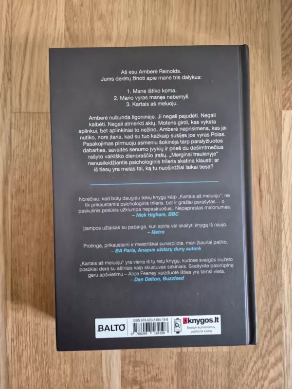 Kartais aš meluoju - Alice Feeney, knyga 3