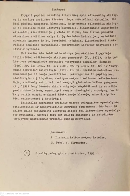 Eilėraščių skaitymas ir analizė pradinėse klasėse - P. Masiulis, knyga 4