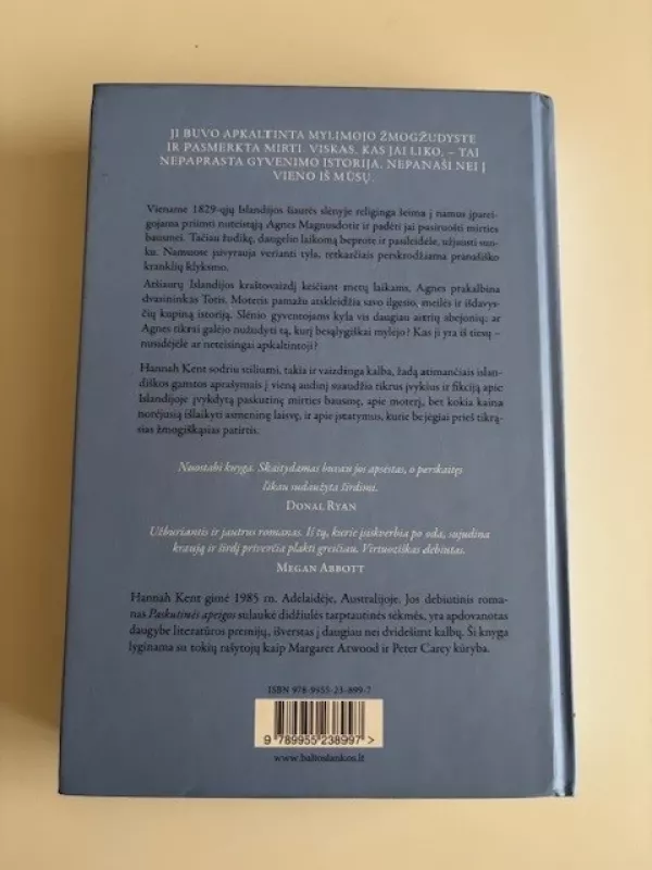 Paskutinės apeigos - Hannah Kent, knyga 3