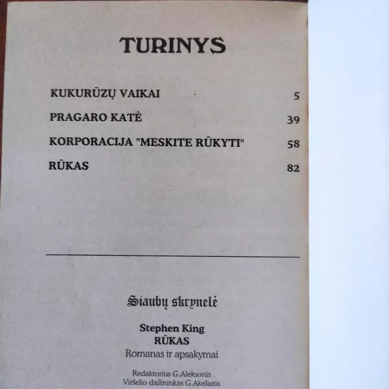 Rūkas - Stephen King, knyga 6