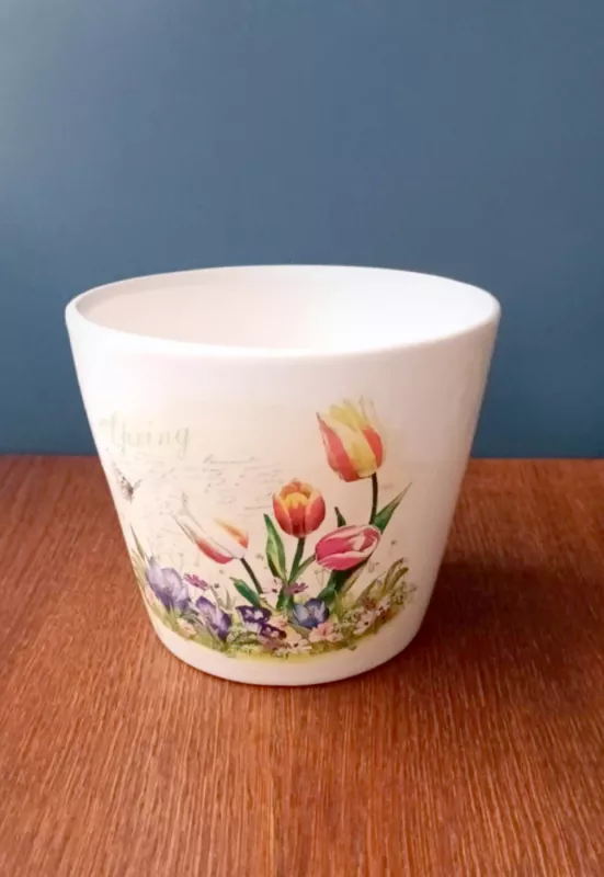 Keraminis vazonas gėlėms 16,5x14cm - , namai ir interjeras 2