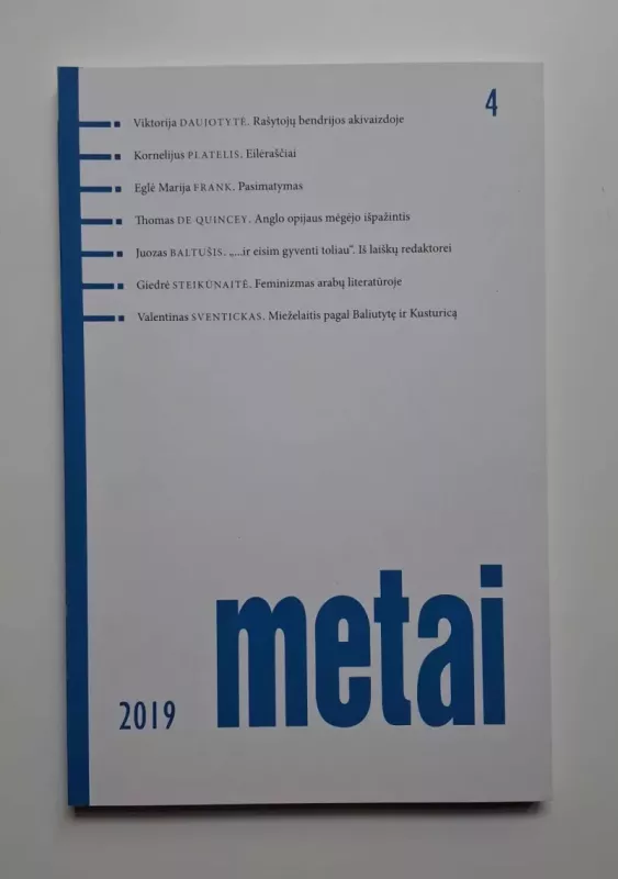 Metai, 2019 Nr. 4 - Daug autorių, knyga 2