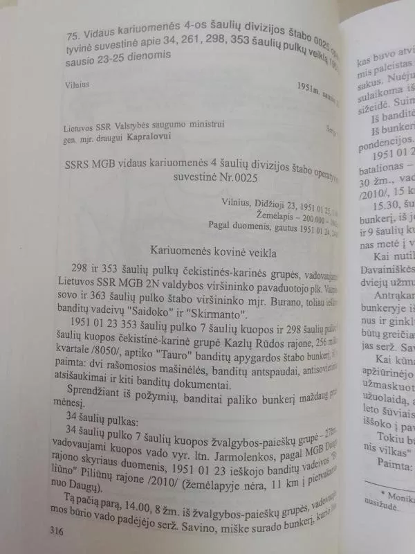 Lietuvos partizanų kovos ir jų slopinimas MVD-MGB dokumentuose 1944-1953 metais - Nijolė Gaškaitė, Algis Kašėta, Juozas Starkauskas, knyga 5