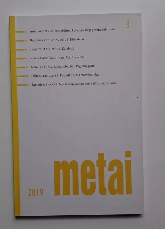 Metai, 2019 Nr. 3 - Daug autorių, knyga 2