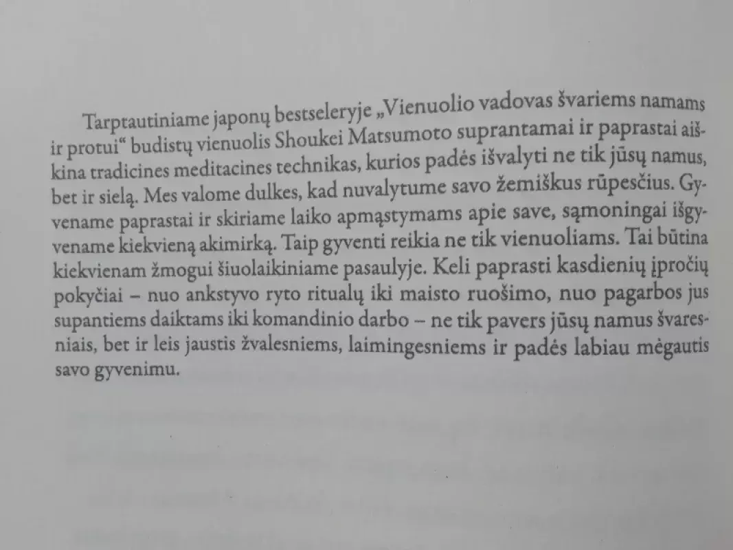 Vienuolio vadovas švariems namams ir protui - Shoukei Matsumoto, knyga 3