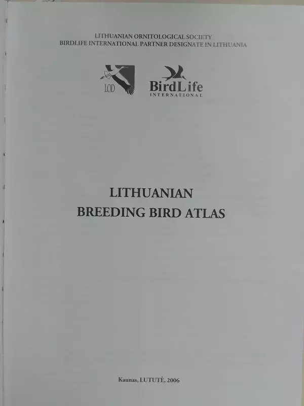 Lietuvos perinčių paukščių atlasas - Autorių Kolektyvas, knyga 3