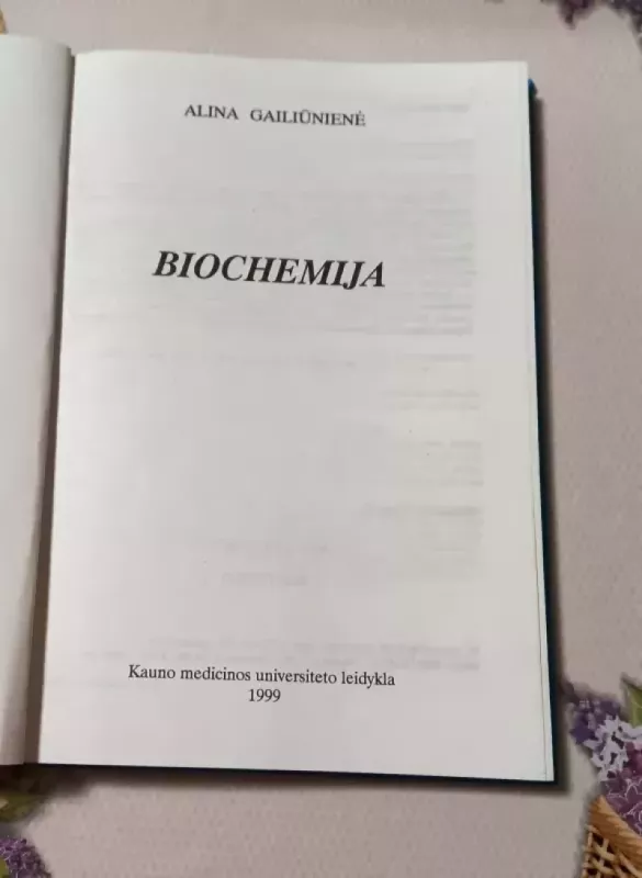 Biochemija - Alina Gailiūnienė, knyga 3