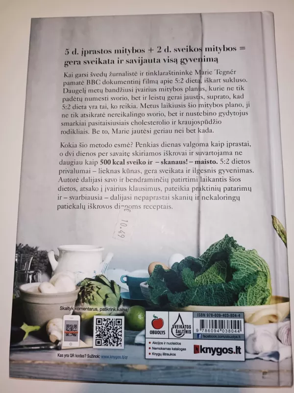 5:2 dieta moterims: Asmeninis planas ir praktiškas geriausių receptų vadovas - Marie Tegner, knyga 3