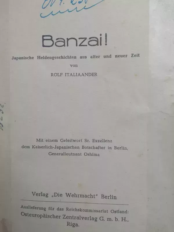 Banzai! Japanische Heldengeschichten aus alter und neuer Zeit - Rolf Italiaander, knyga 3