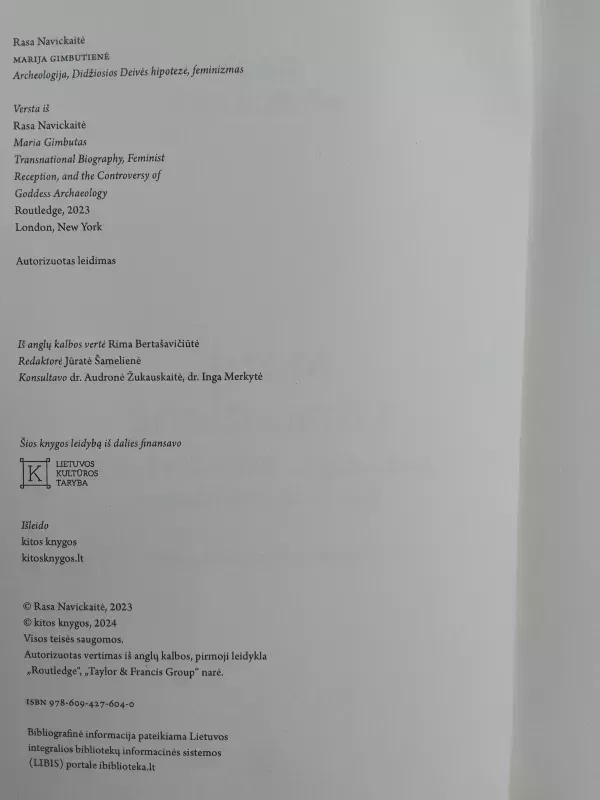 Marija Gimbutienė. Archeologija, Didžiosios Deivės hipotezė, feminizmas - Rasa Navickaitė, knyga 3