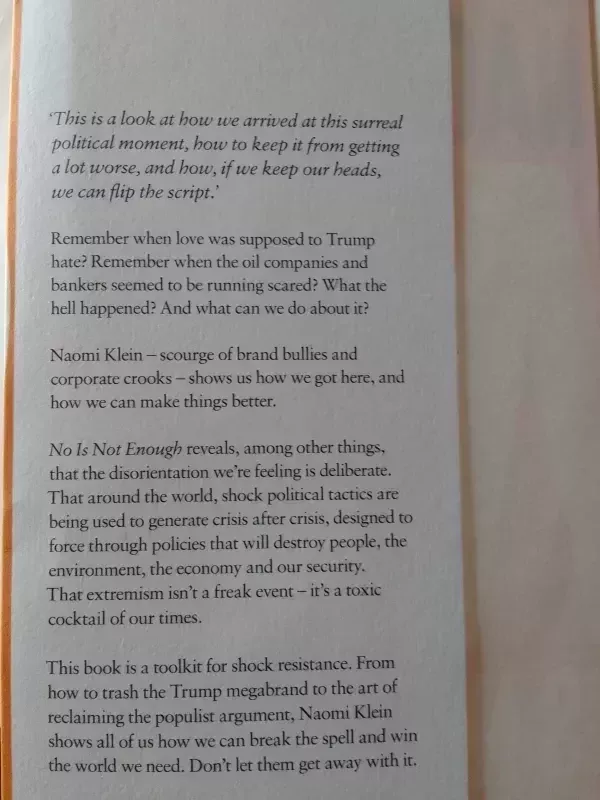 No is not enough - Naomi Klein, knyga 3