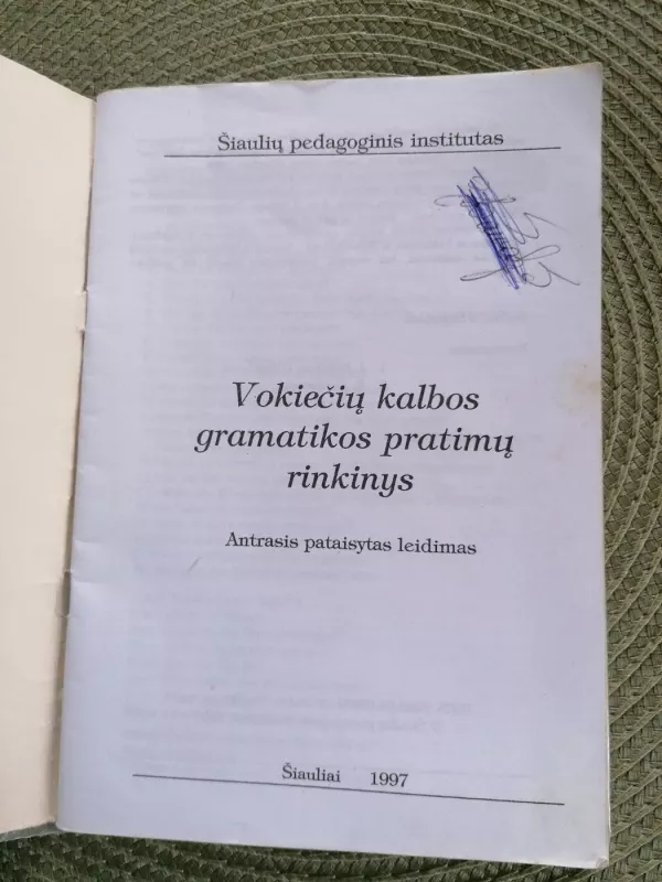 Vokiečių kalbos gramatikos pratimų rinkinys - Jadzė Šapalienė, knyga 3