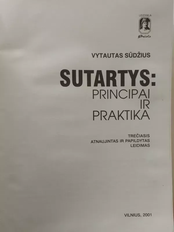 Sutartys: principai ir praktika - Vytautas Sūdžius, knyga 3
