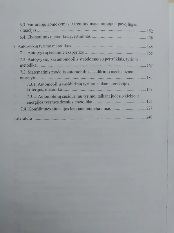 Autoįvykių analizė ir modeliavimas - O. Lukoševičienė, knyga 5