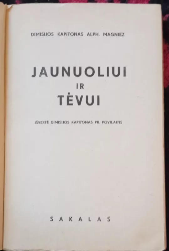Jaunuoliui ir tėvui - Alphonse Magniez, knyga 4