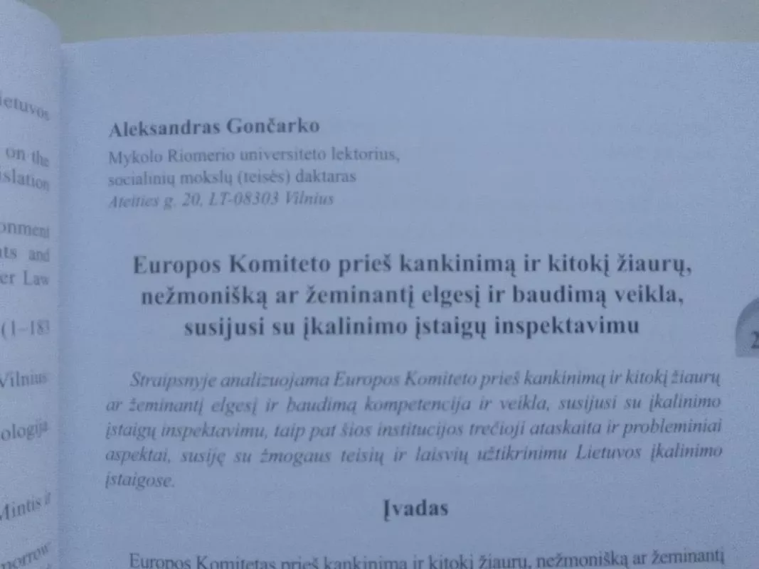 Bausmių vykdymo sistemos teisinis reguliavimas ir perspektyvos Lietuvos Respublikoje - Vyriausiasis mokslinis redaktorius Gintaras Švedas, knyga 5