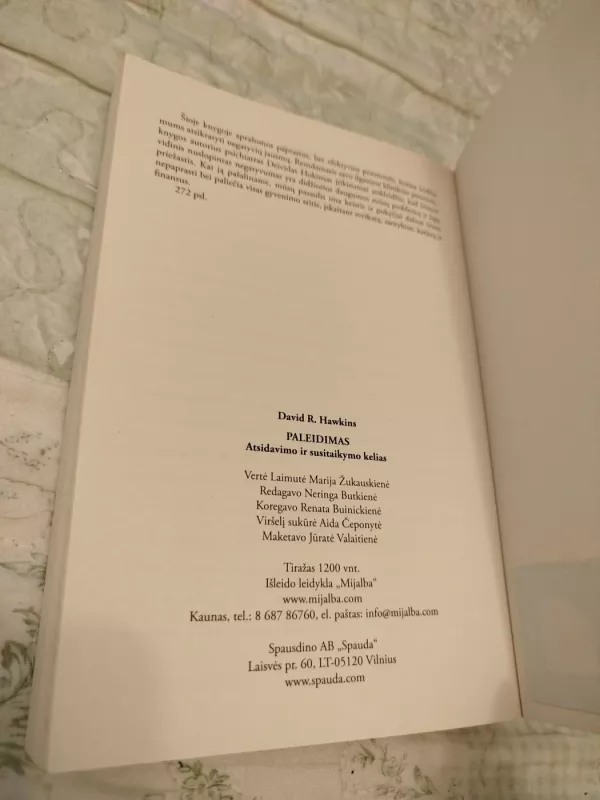 PALEIDIMAS. Atsidavimo ir susitaikymo kelias - David R. Hawkins, knyga 5