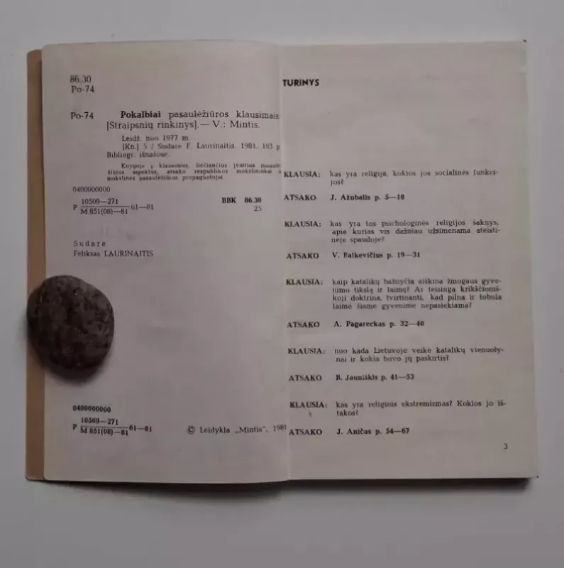 5 pokalbiai pasaulėžiūros klausimais - F. Laurinaitis, knyga 4
