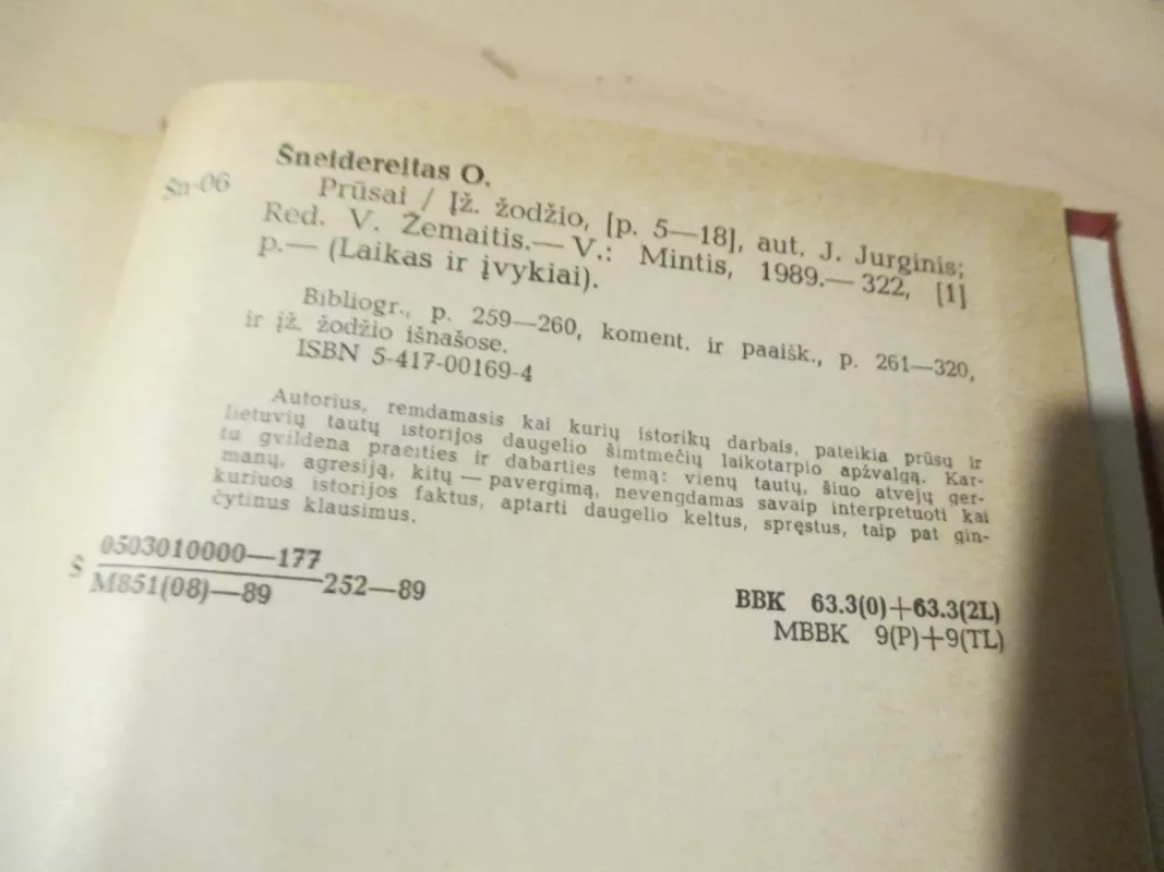 Prūsai - O. Šneidereitas, knyga 6