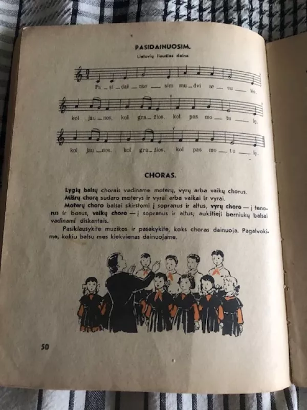 Muzika IV klasei 1964 - V. Krakauskaitė, A. Jozėnas, knyga 6