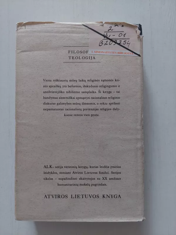 Religinis protas: analizė ir kritika - Kurt Wuchterl, knyga 4