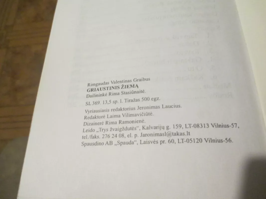 Griaustinis žiemą - Rimgaudas Valentinas Graibus, knyga 5