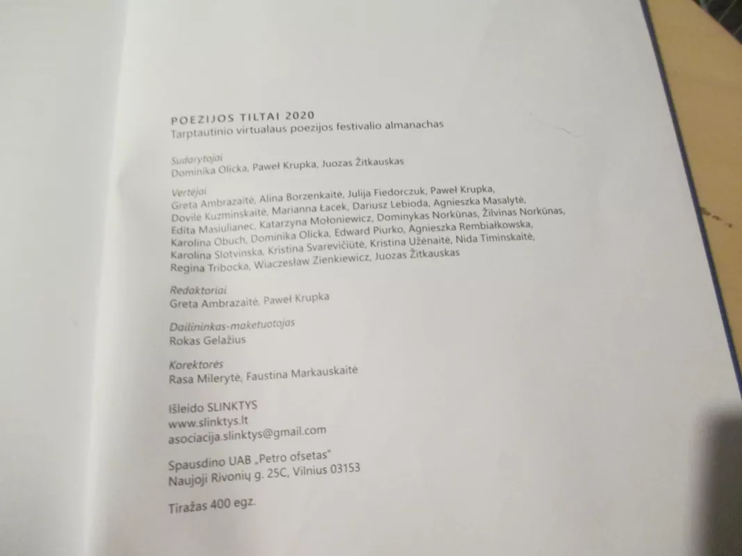 Poezijos tiltai 2020. Almanachas - Autorių Kolektyvas, knyga 5