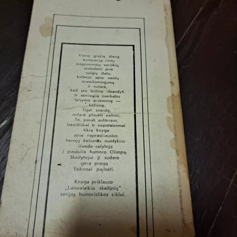 Trise valtimi (neskaitant šuns) - Džeromas K. Džeromas, knyga 3